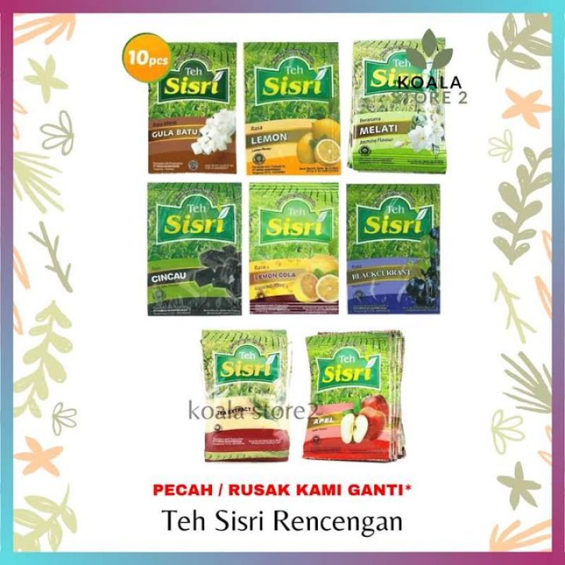 

TEH SISRI 1 RENTENG ISI 10 SACHET TEH SISRI