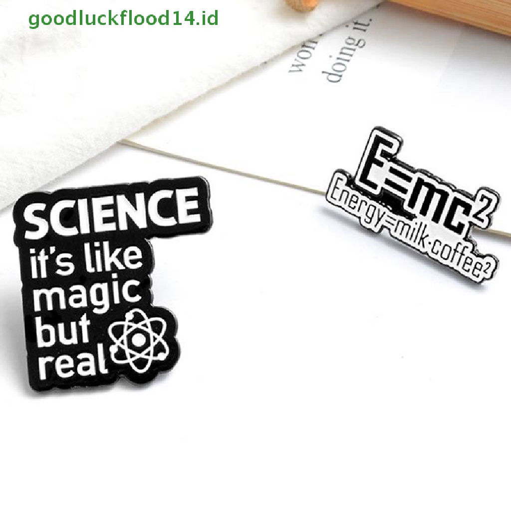 [GOOGFOUR] 1pc Science is Magic Enamel Pin Bros Tas Kerah Pin Hitam Putih Lencana Perhiasan [TOP]