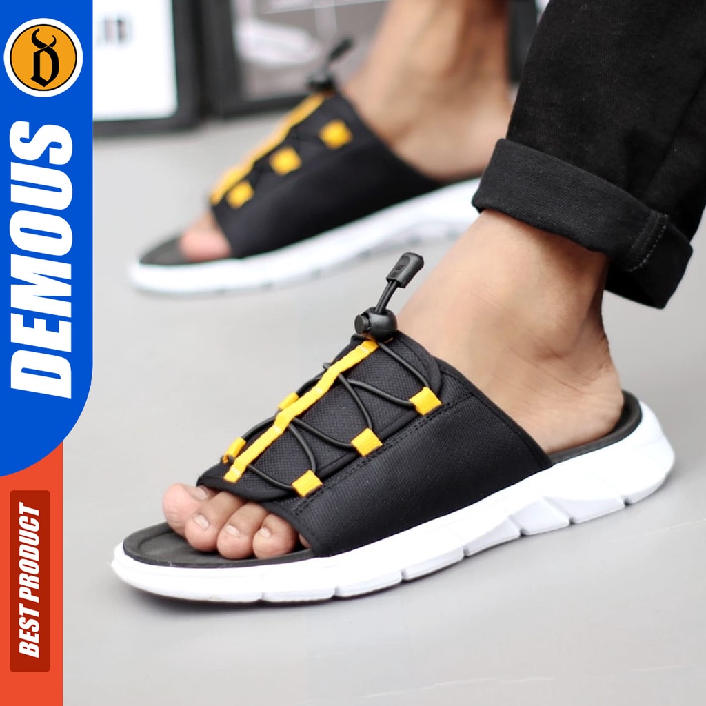 DEMOUS Giannis - Sandal Slide Pria Sendal Casual Distro Terbaru