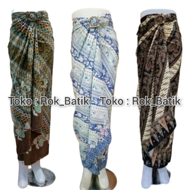 (50 Motif) Rok Lilit Batik Bawahan Kebaya Modern Rok Serut Batik Free Ring Kain Batik Floral Batik Couple Pasangan