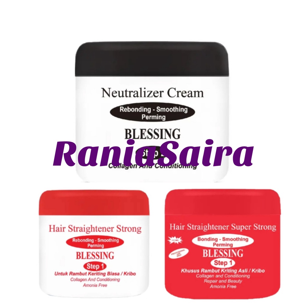 Jual BLESSING Hair Straightening 1000gr Step1 / Step2 Super Strong