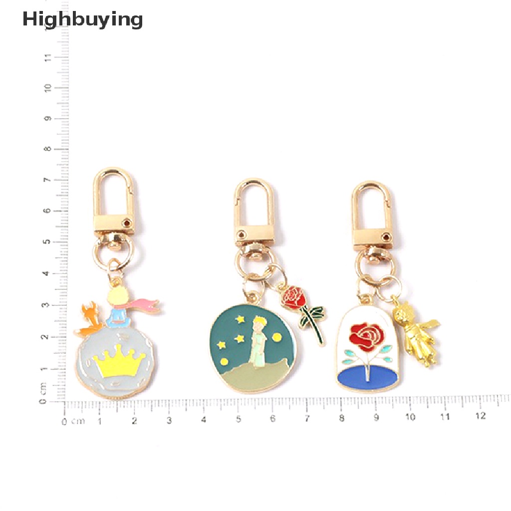 Hbid 1pcs Lovely Rose Boy Little Prince Pendant Key Chain Gantungan Kunci Planet Rubah Kecil Glory