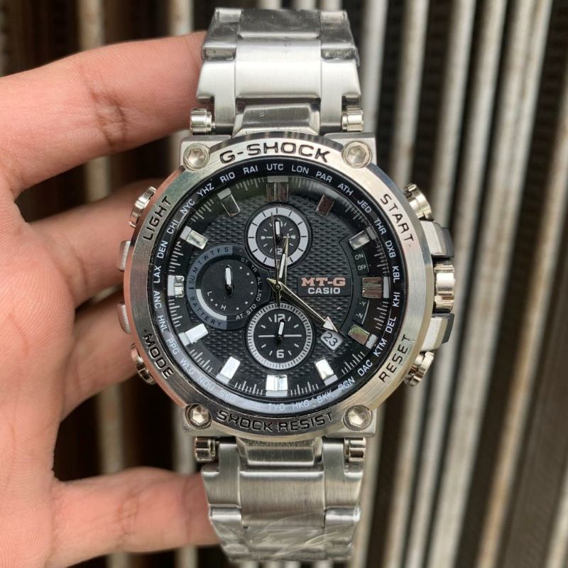 JAM TANGAN PRIA CASIO G SHOCK STAINLESS STEEL