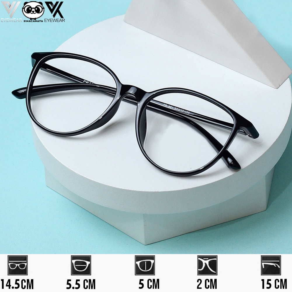 Kacamata PHOTOCROMIC 3097 original Lensa berubah warna Anti Radiasi UV Sunglas Blueray Bluceromic Minus/Plus Korea Fashion Pria &amp; Wanita Bulat