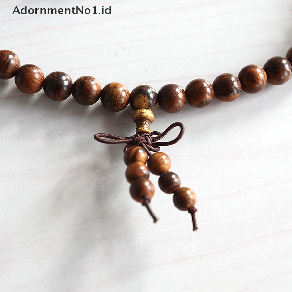 [AdornmentNo1] Black rose108 8MM Tasbih Buddha Mala Kalung/Gelang [ID]