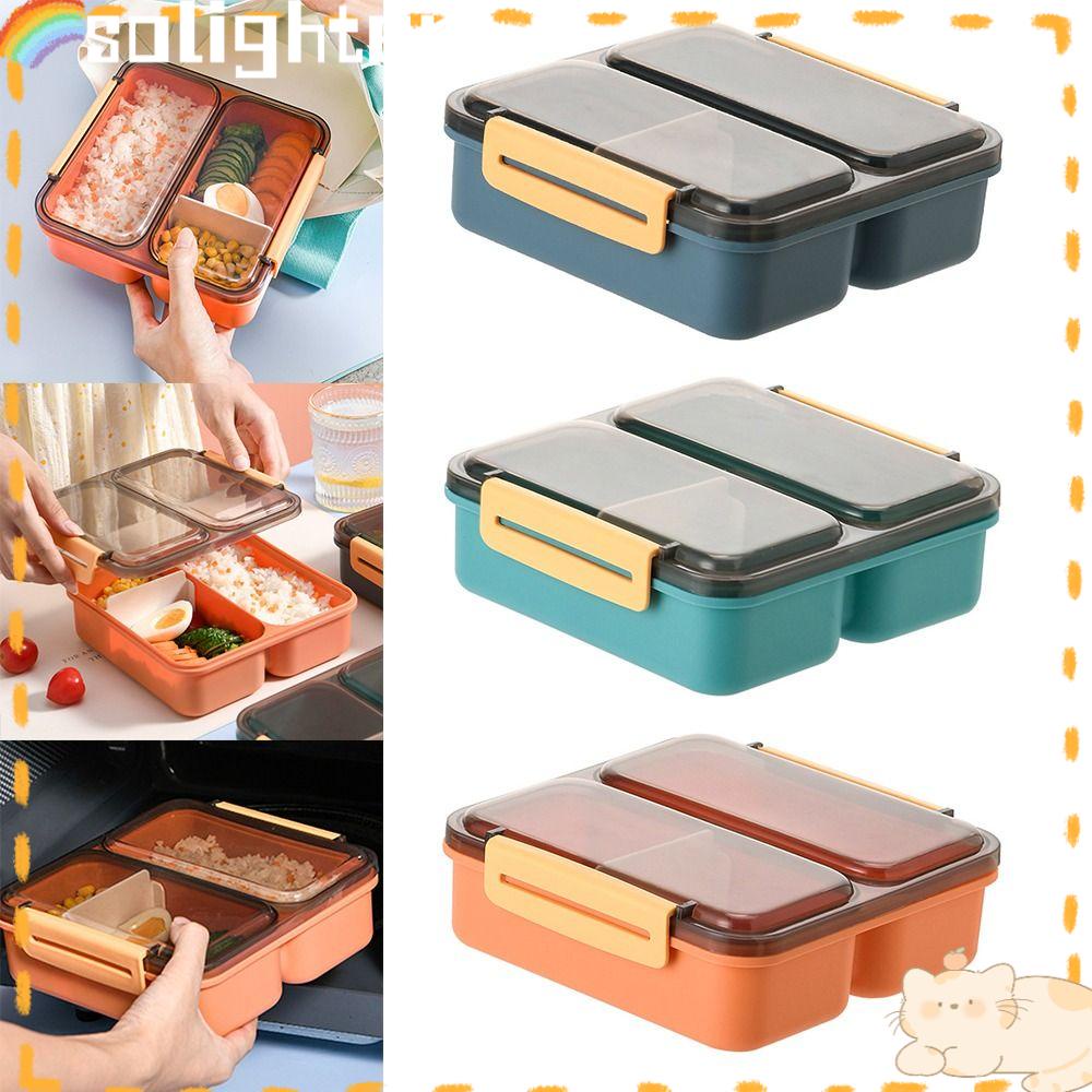 Solighter Lunch Box Piknik Microwavable Untuk Pelajar Pekerja Kantor Wadah Makanan