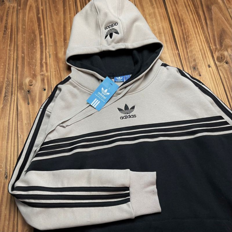 jaket sweater hoodie adidas unisex pull tag wash + lebel