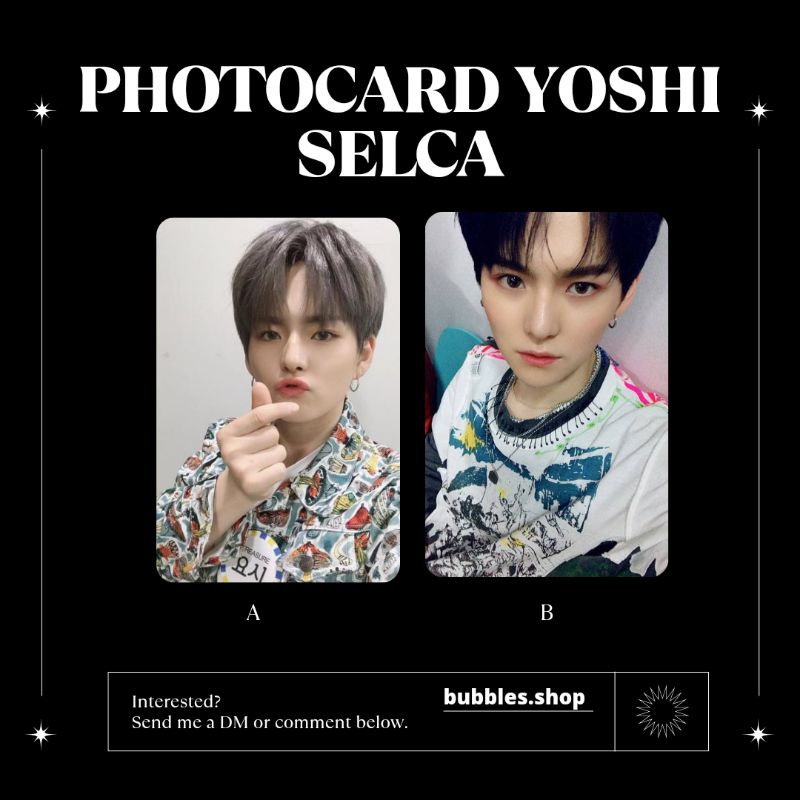 PHOTOCARD UNOFFICIAL YOSHI TREASURE SELCA