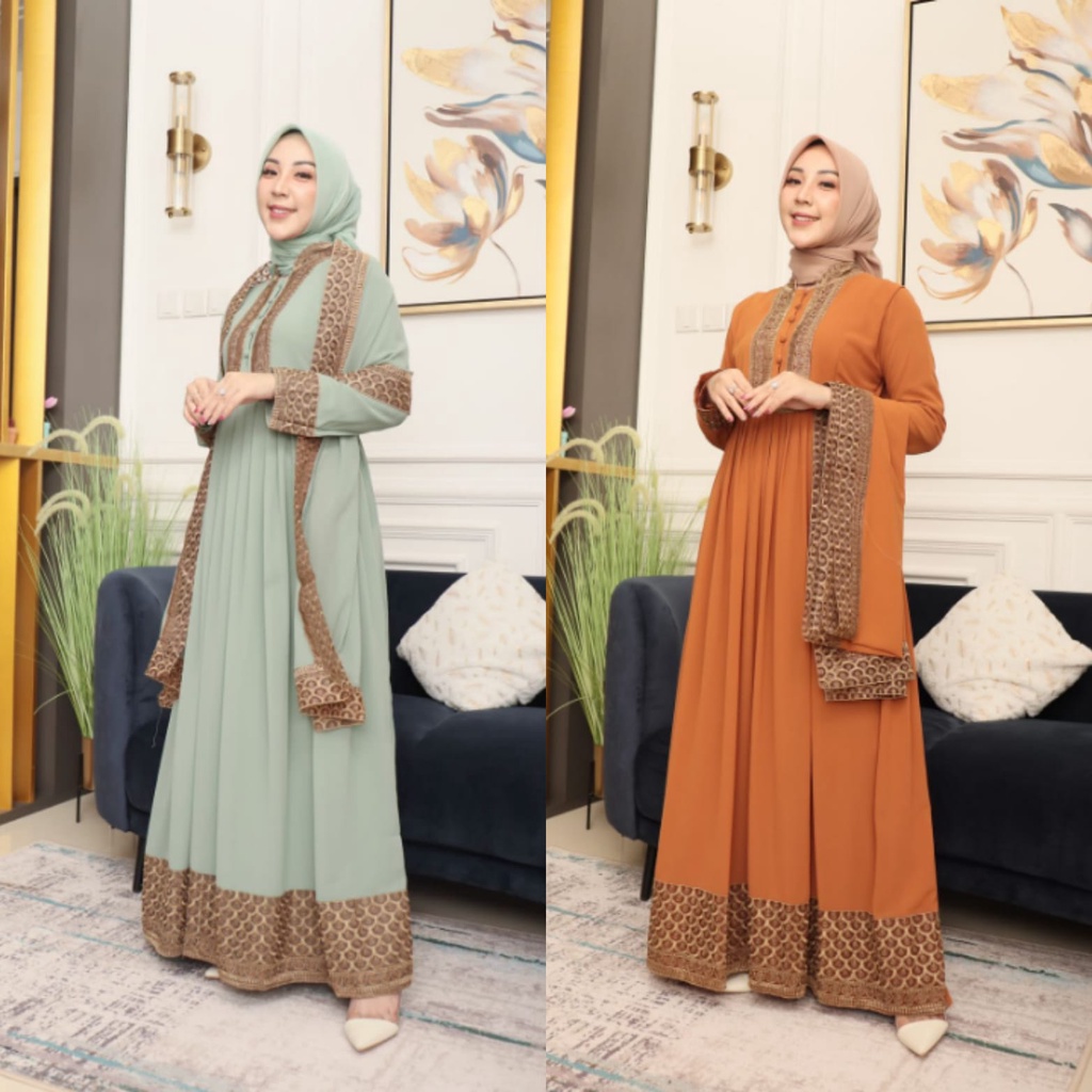 zivana_busana//Gamis seledang sharmila//MODEL BAJU GAMIS BRUKAT KONDANGAN TERBARU TERLARIS TAMPAK ME