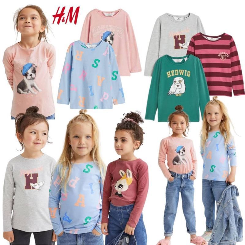 Kaos Lengan Panjang Anak Perempuan H*M Original
