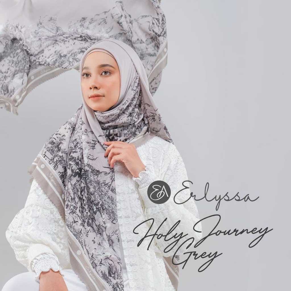 JILBAB SEGI EMPAT ERLYSSA EDISI HOLY JOURNEY SCARF HIJAB VOAL LASER CUT ERLLYSA