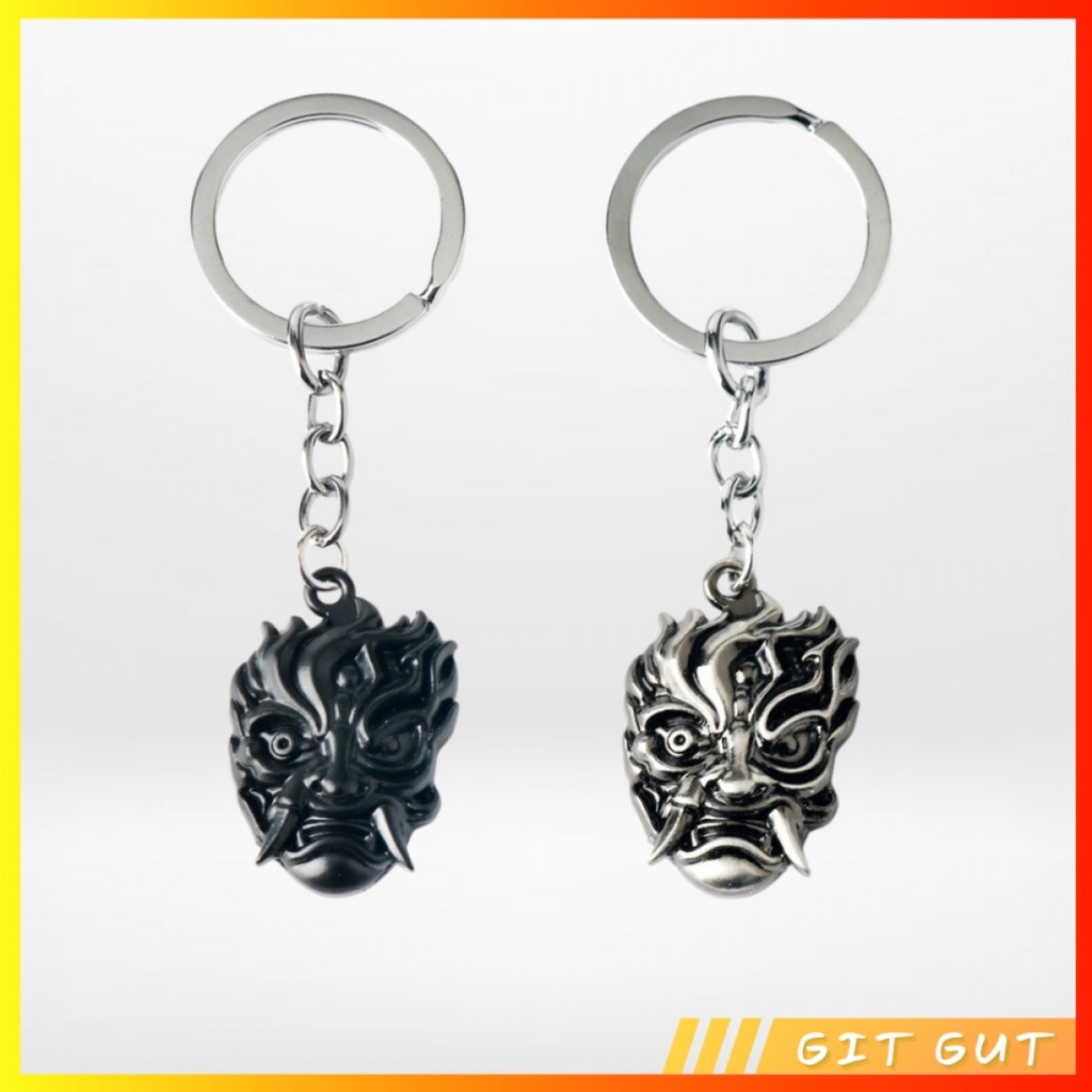 Keychain Gantungan Kunci Cyberpunk 2077 Samurai Mask Logo