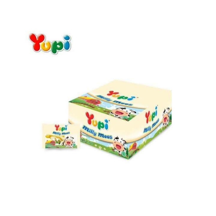 Permen Yupi Gummy Milky Moo (1 box 24 pcs) permen enak dan murah