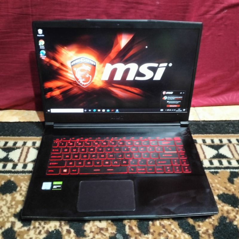 Laptop MSI GF63, Core i7-9750H, Ram 16gb, SSD 256gb, HDD 1Tb, VGA Nvidia GeForce GTX 2050Ti