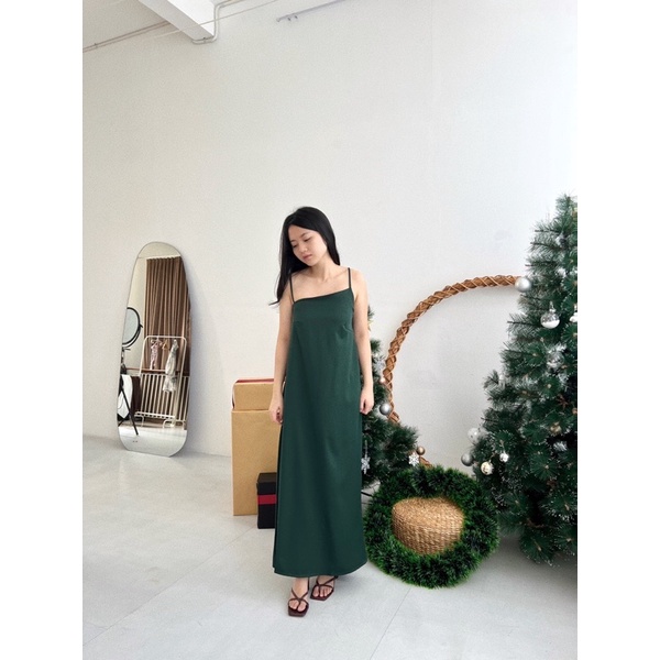 Selim Label Kaia Dress Maxi Silk Dress Tali Spaghetti Long Dress