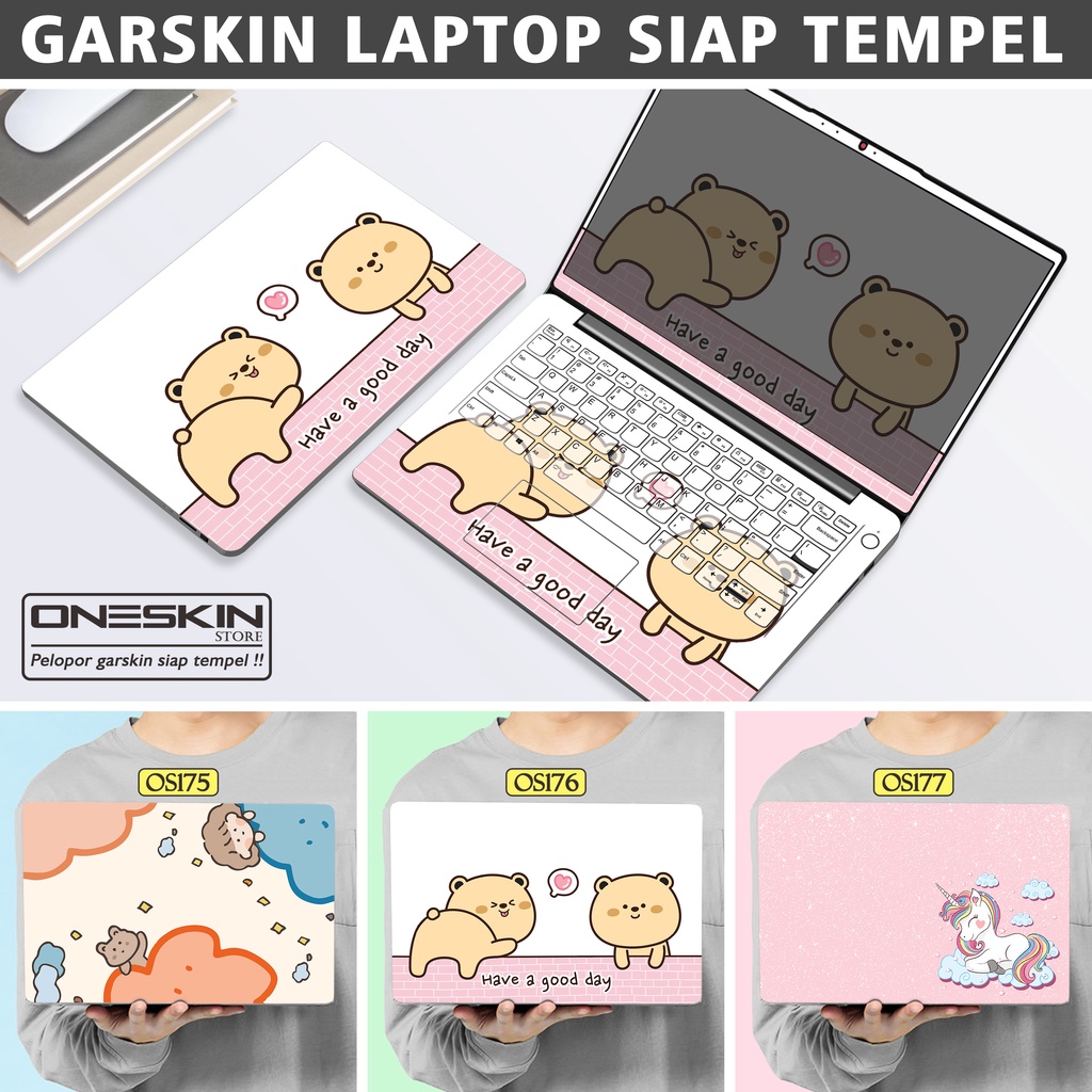 Garskin Sticker Laptop Protector Macbook Full Body Bottom Bezel Palmrest Skin Unicorn Cute