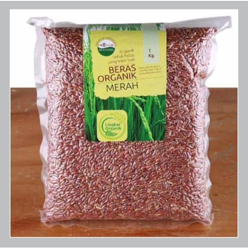 

Lingkar Organik Beras Merah Organik 1 Kg / Beras Merah Pecah Kulit / Beras Merah Sosoh Organik