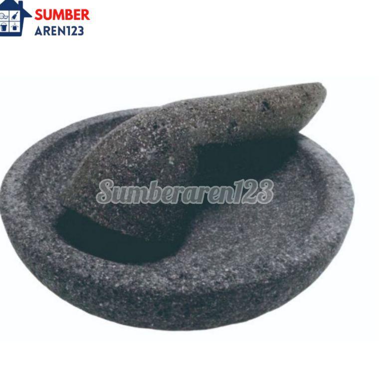 ⌅ 1 Set Coet Batu Cobek Batu Gunung  100%Asli Ukuran 16,18,20 HOT 851 ぱ