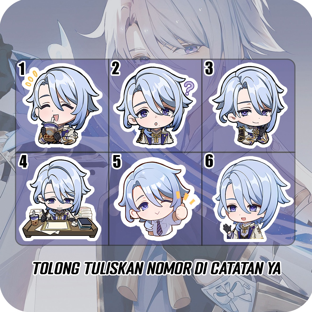 Stiker Glossy Ayato Genshin Impact, Sticker Untuk HP Laptop Helm Motor Sepeda Dll