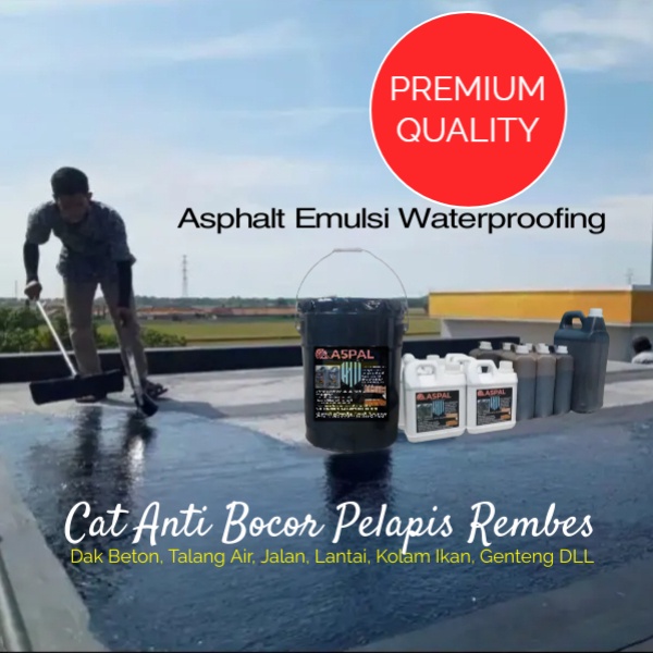 Jual Waterproofing Aspal Cair Emulsi 20kg Cat Pelapis Waterproof Anti Bocor Rembes Dak Beton 4585