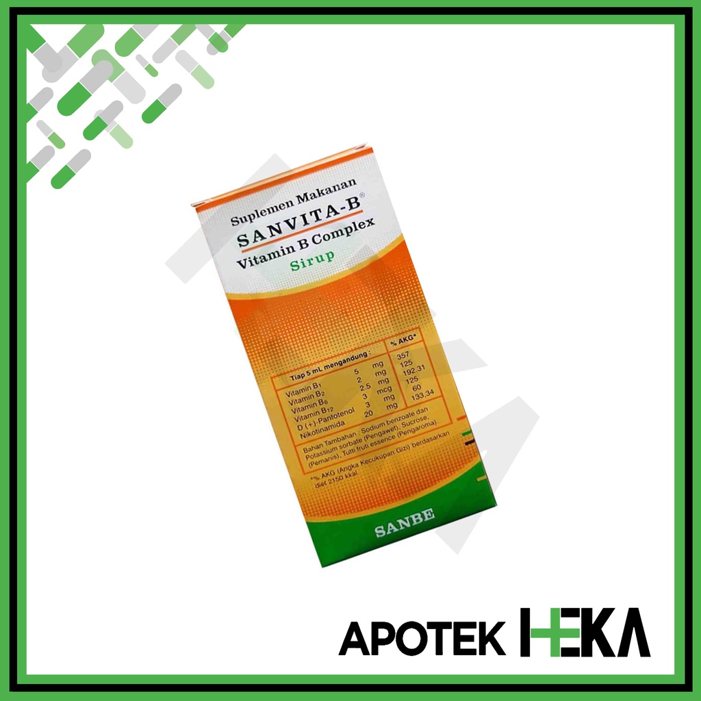 Sanvita B Syrup Botol 120 ml - Vitamin B Complex Sirup Vitamin Anak (SEMARANG)