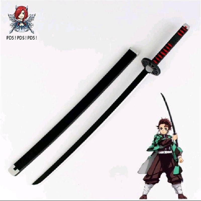 pedang kayu tanjiro kimetsu no yaiba cosplay anime
