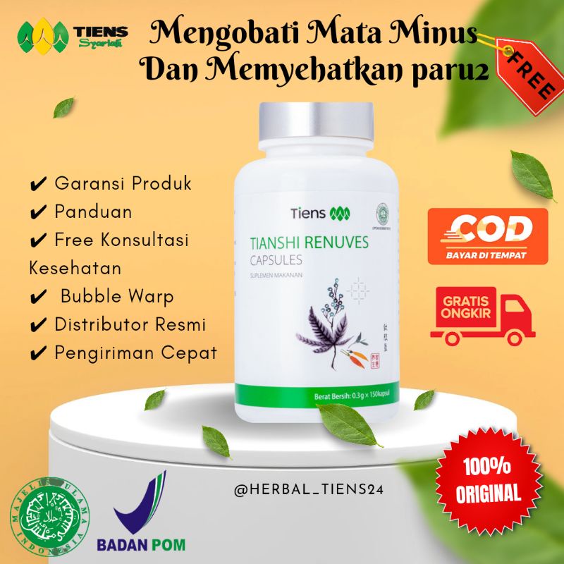 TIANSHI RENUVES CAPSULES (Isi 150 Kapsul) Original Tiens BPOM Distributor Resmi Tiens