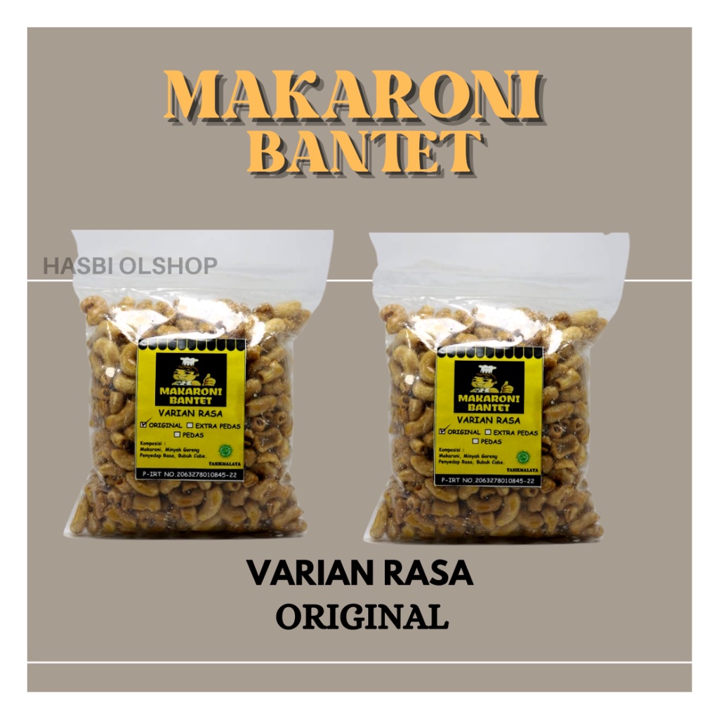 MAKARONI BANTET KEMASAN 1/4 KG CAP KOKI - BANTET VARIAN RASA ORIGINAL KHAS KOTA TASIKMALAYA