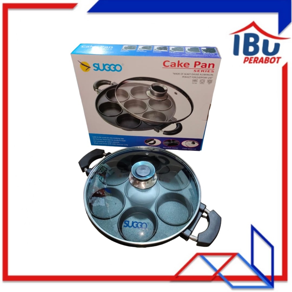 CETAKAN SUGGO MARTABAK MINI 7 LUBANG DATAR/Cetakan Kue Martabak 7 Lubang Anti Lengket - Cetakan Mart