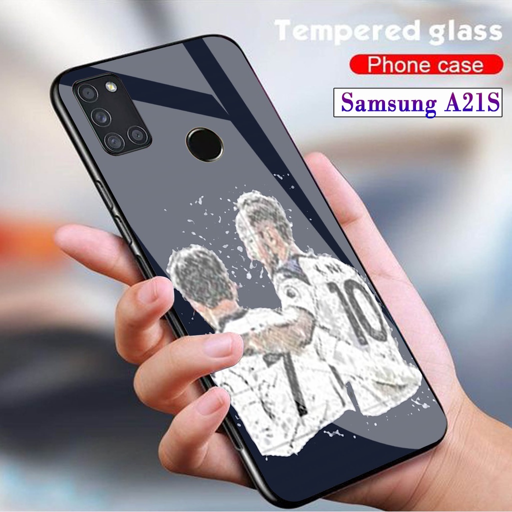 Softcase Glass Kaca SAMSUNG A21S - Case Hp Pelindung Handphone SAMSUNG A21S [ A85]