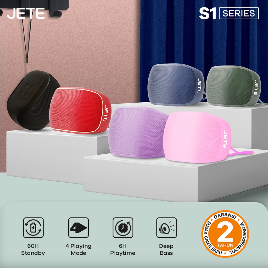 Speaker Bluetooth Portable | Speaker Bluetooth Mini JETE S1 - Original Garansi 2 Tahun