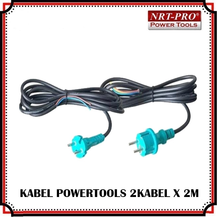Kabel Mesin Kabel Power NRT Pro 2 x 3 Meter Kabel Serabut Full Tembaga