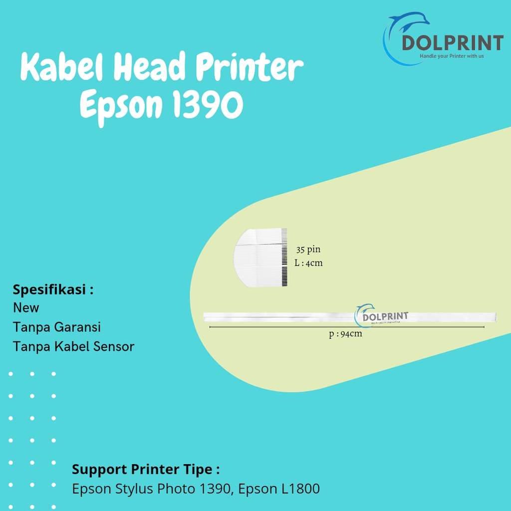 Kabel Head Epson 1390 R1390 L1800 NEW (1 Pair), Cable Head 1390 R1390 L1800 New Original