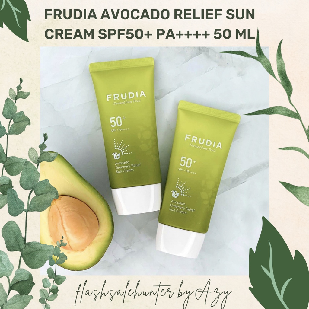 [Normal Price : 199k] Frudia Avocado Greenery Relief Sun Cream SPF50+ PA++++ 50 ml / calming soothin