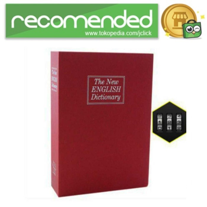 

Papan Jalan Kotak Buku Kamus Dictionary Safety Box Hidden Storage Dhz002 / Merah