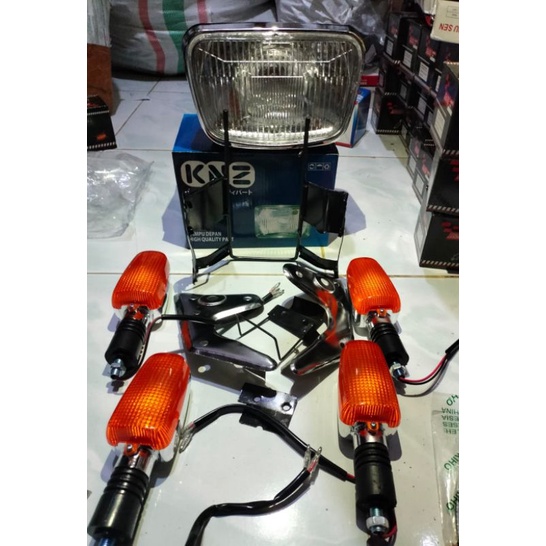 Reflektor Lampu Depan Rx-King 2004 Plus Sen 4 Buah Plus Breket Kualitas Terbaik
