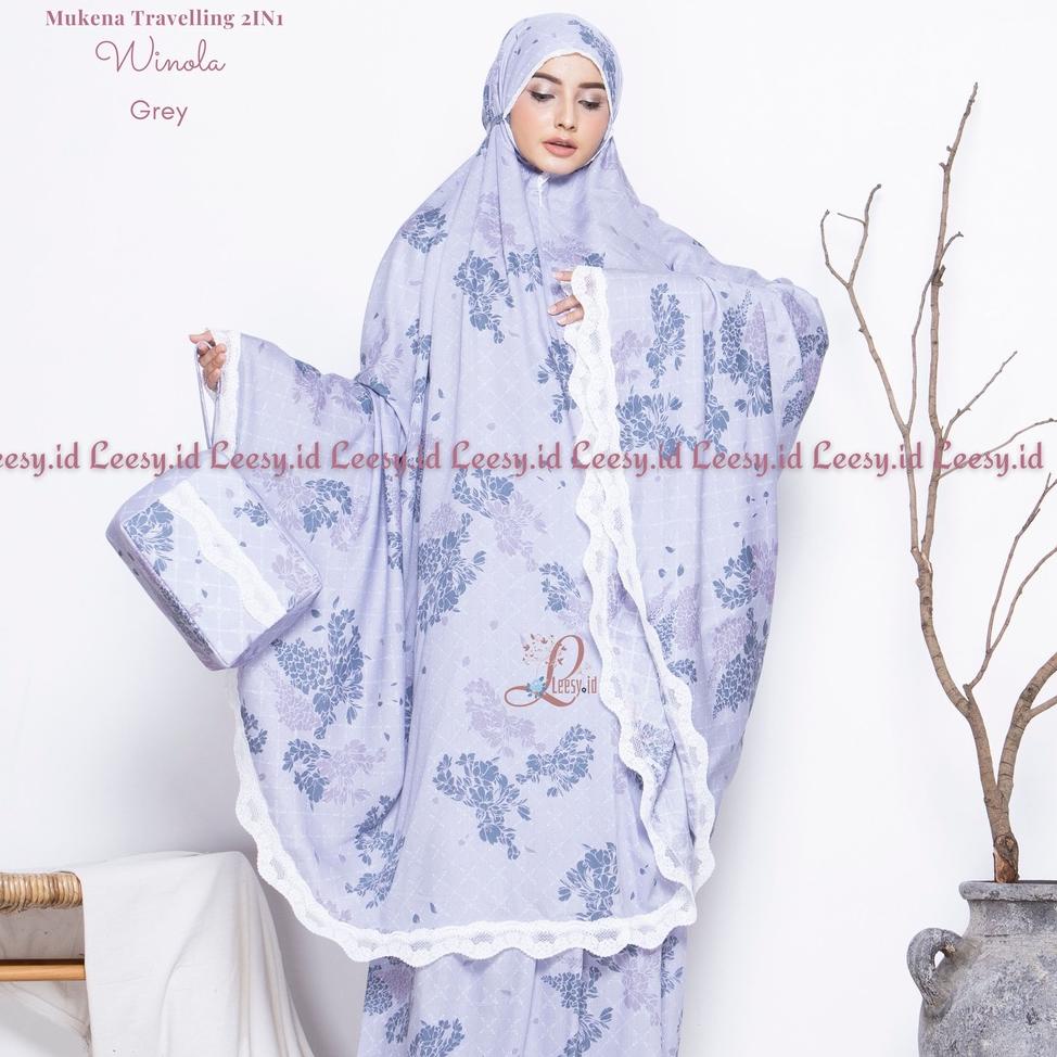 New Sale Leesy.id - Mukena Dewasa Rayon Travelling 2IN1 Winola