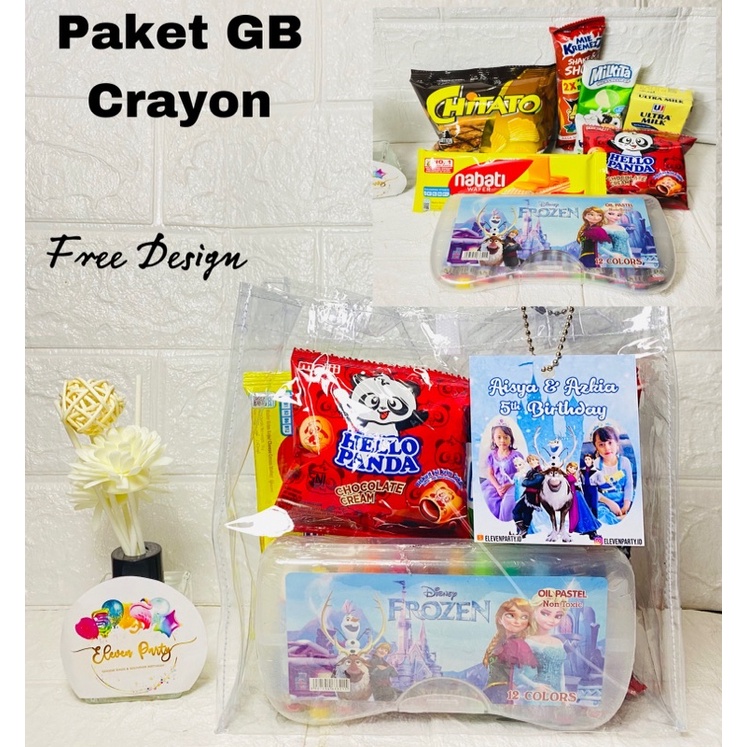 

Paket snack ulang tahun anak GB crayon/goodiebag/hampers/souvenir ulang tahun anak