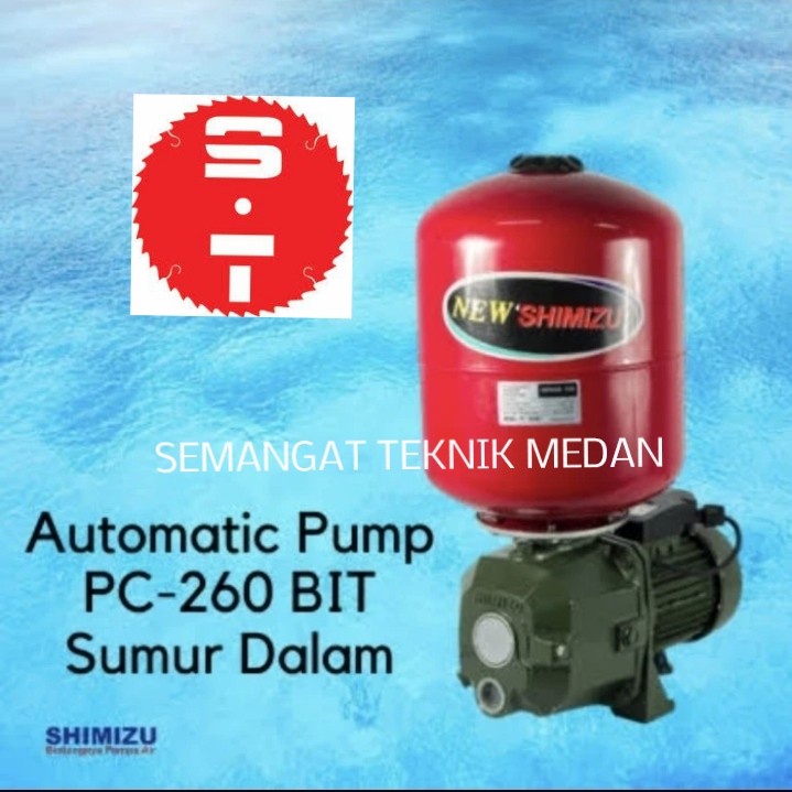 PC260BIT SHIMIZU MESIN POMPA AIR SEMI JET PUMP AUTO SHIMIZU PC 260 BIT