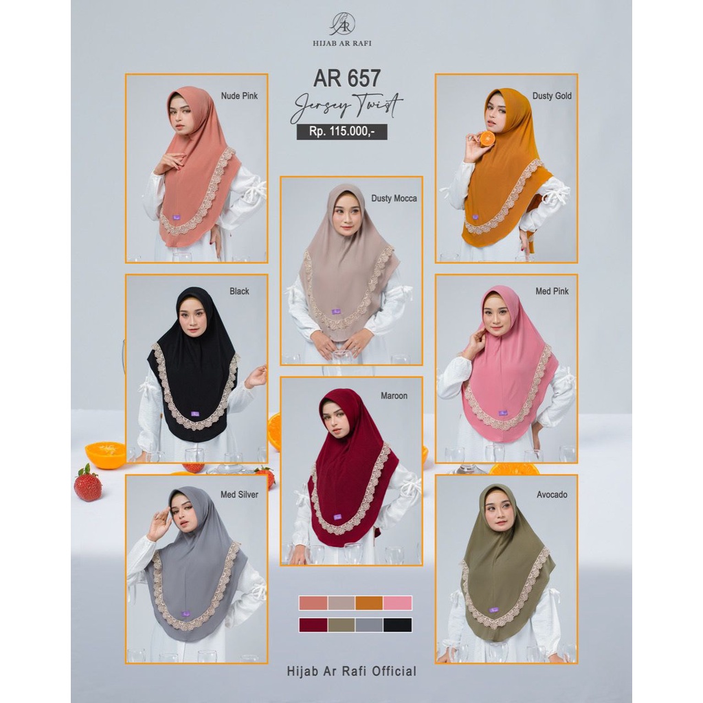 Arrafi hijab terbaru 2023 Jersey twist Ejamas hijab store