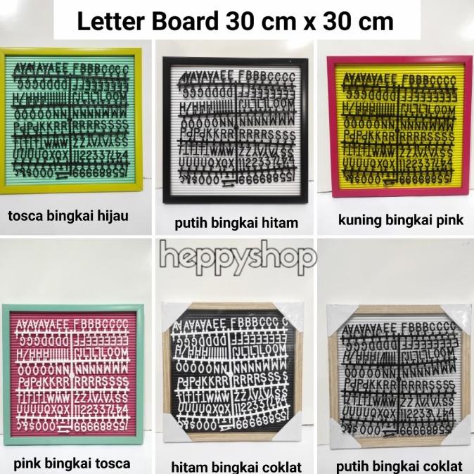 

Letter Board Huruf 30 cm x 30 cm, Papan Huruf Nama Bayi