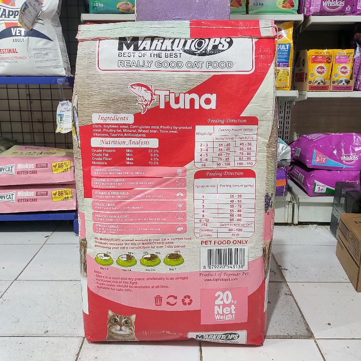 EXPEDISI Makanan Kucing Markotops Tuna All Stages Kemasan 20KG