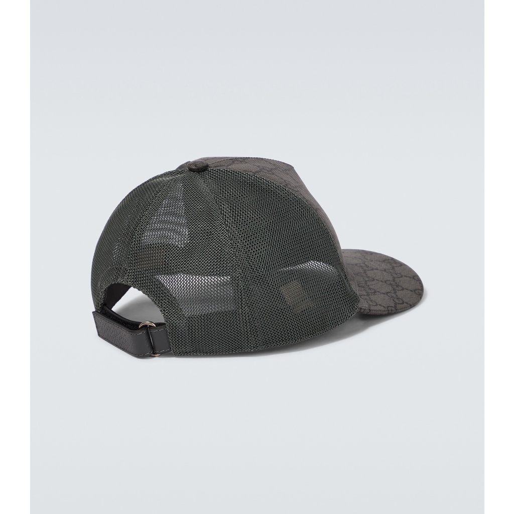 GG Monogram Baseball Cap Grey Black Graphite 100% Original