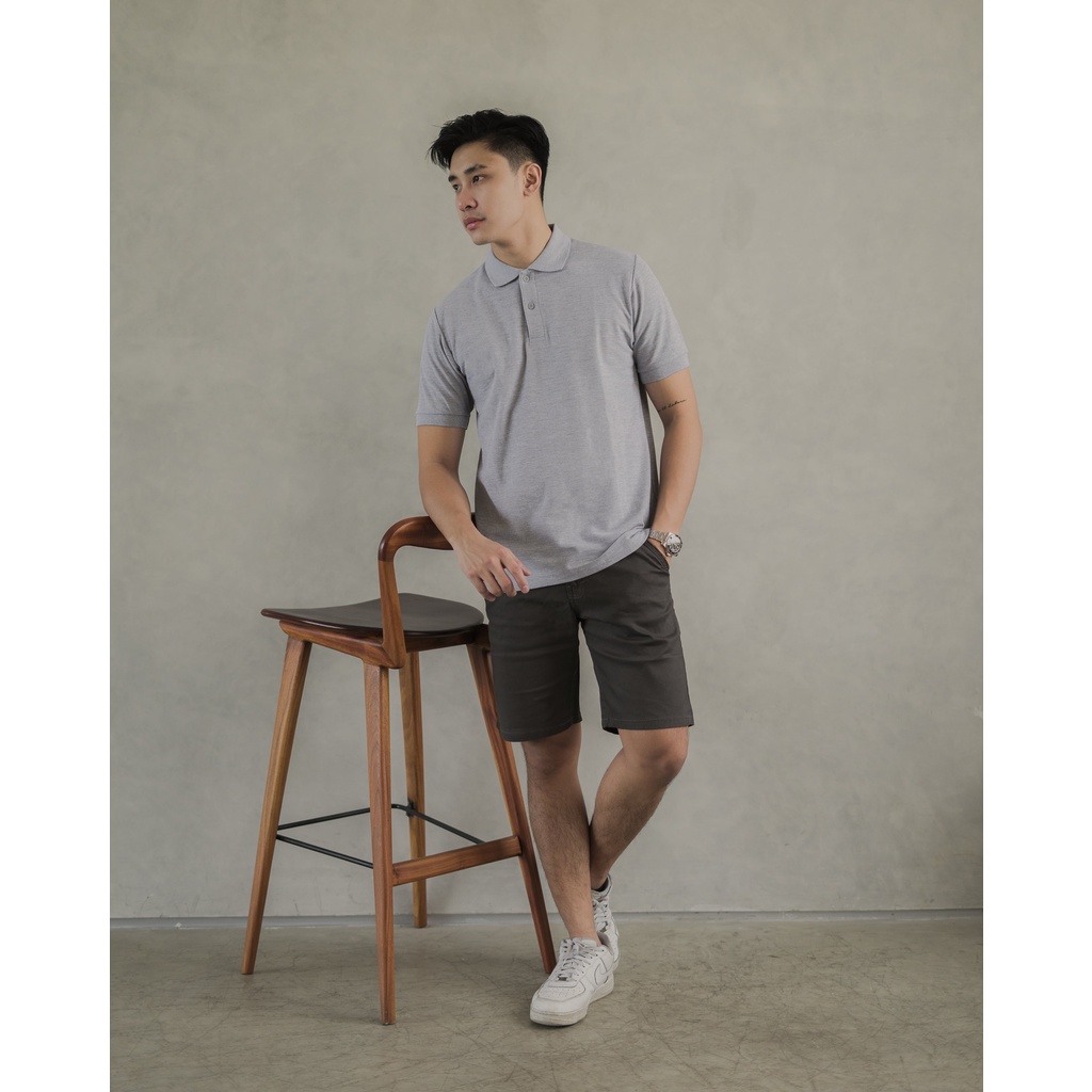 AKITA POLO SHIRT - Kaos Polo Pria in Light Grey (Abu muda)