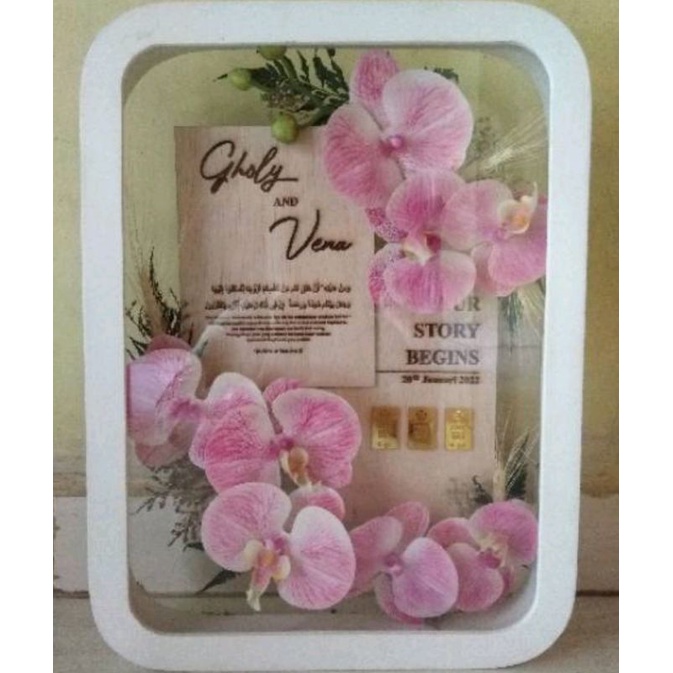 papan triplek grafir tulisan nama tanggal nominal hiasan mahar grafir ayat surat dan arti terjemah