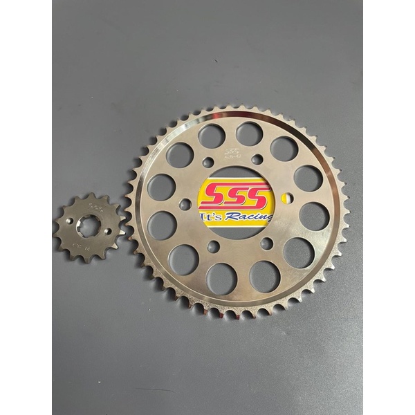 Gear Gir Set Depan Belakang SSS 428 Honda Cb150R Led New Cbr150R New Lubang baut 6 Gear SSS Original