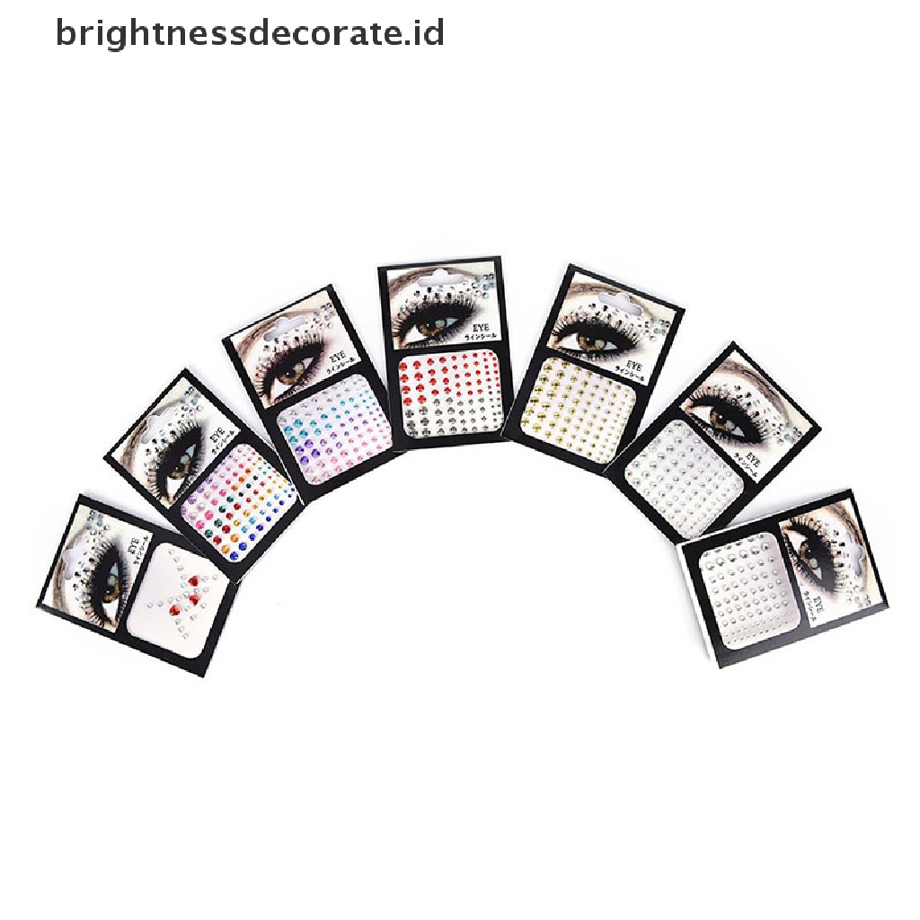 [Birth] New Jewel Eyes Makeup Crystal Eyes Stiker Tato Diamond Glitter Stiker Makeup [ID]