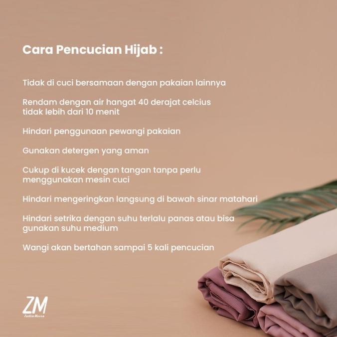 (Bisa Cod) ZM Zaskia Mecca - Sana Dark Grey Hijab Kerudung Segi Empat ,.