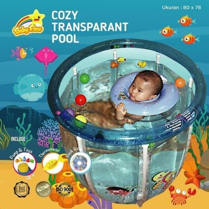 Kolam Renang Bayi Baby Flow Cozy Baby Spa Transparant Pool Kolam Bayi