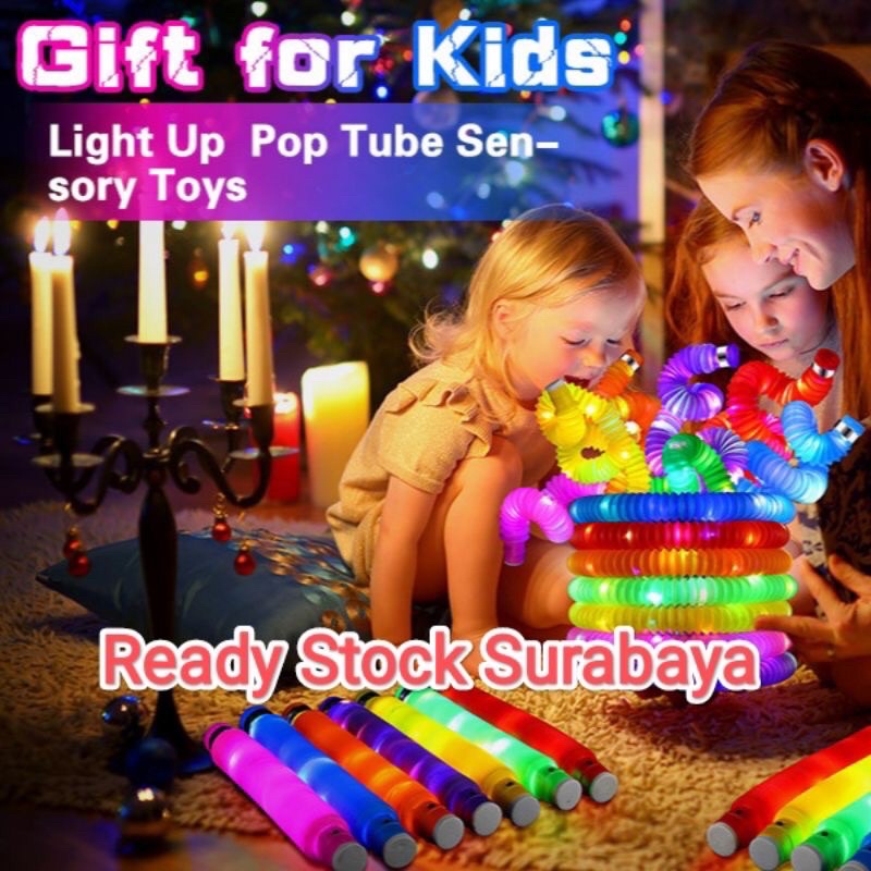 Mainan Anak Light Up Pop Pipes / Mainan anak Murah Lampu LED Harga 1 pc